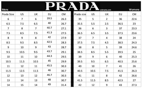 Prada shoe size chart women